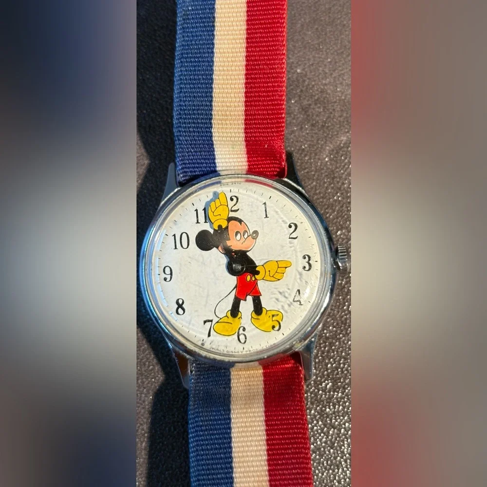 1971 TIMEX Mickey Mouse Watch-NOT TESTED/No Battery